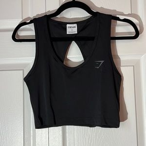 Brand New Gymshark  black cropped top, size small, has never been worn.